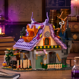 Set de Bloques de Construcción Cabaña del <span class=keywords><strong>Mago</strong></span>/<span class=keywords><strong>Casa</strong></span> de Brujas, Arquitectura de Calle de Terror para Halloween, Ladrillos de Juguete para Armar, Regalo para Niños - Product Image 2