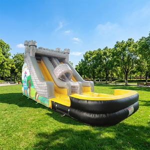 WINSUN Toboggan Gonflable Sec en PVC de Haute Qualité pour Adultes et Enfants, Design Château Ancien - Product Image 1