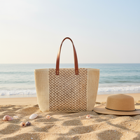 Sac fourre-tout décontracté pour femme, grand sac de plage beige, sac de shopping, sac de voyage, fermeture à pression, doublure en polyester, sans bandoulière, capacité 3L+