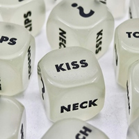 Fabricant Professionnel en Gros Dés Personnalisés Sexy Dés à Graver Runes Set de Dés pour Couples Date D6 16mm en Résine Acrylique Jeux pour Adultes