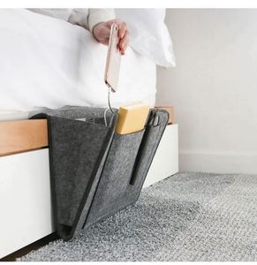 Hot Selling Convenient <b>Bed</b> <b>Sofa</b> Desk Hanging Organizer Felt Bedside <b>Storage</b> Bag with Pockets - Product Image 4