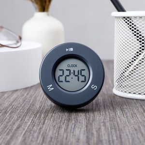 סביב טיימר מטבח דיגיטלי קטן עם פונקציית אזעקה מופעל על ידי סוללות טיימר של בנקאי פלסטיק - Product Image 3