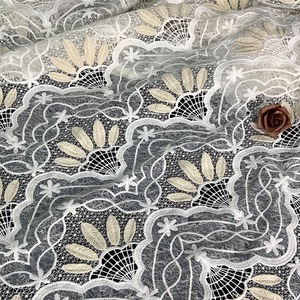 Tela de Encaje Floral Transpirable y Soluble <span class=keywords><strong>en</strong></span> Agua, 100% Algodón, <span class=keywords><strong>para</strong></span> Ropa o Vestidos Hawaianos, Tela de Encaje Bordada - Product Image 6