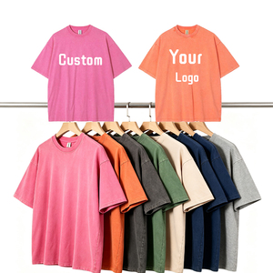 เสื้อยืดทรงหลวมไหล่ตก ผ้าคอตตอนหนา ทรงบ็อกซี่โอเวอร์ไซส์ สไตล์สตรีทแวร์สำหรับผู้ชาย พร้อมบริการสกรีนลายและพิมพ์ดิจิทัลตามสั่ง - Product Image 1