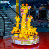 Manège pour enfants girafe qui se transforme en cheval, à monnayeur, équipement de divertissement interactif pour enfants, pour centre de divertissement familial