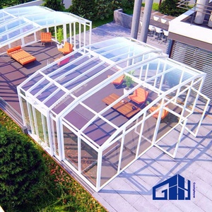 Outdoor Telescopic Mobile Sun Room Roof Balcony Courtyard Aluminum Alloy Glass Sunshade For Heat Insulation Sunscreen For House - Product Image 3