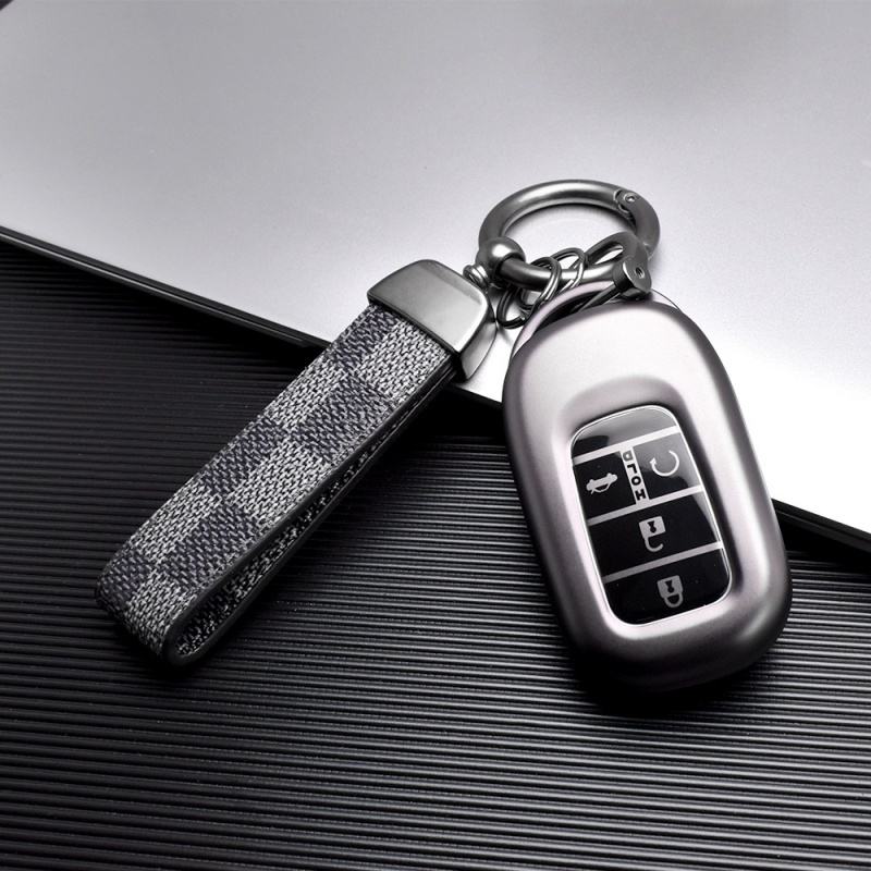 Métal gris + boucle en cuir