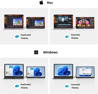 Moniteur portable 15,6 pouces FHD 1080P IPS HDR avec béquille intégrée 75x75mm VESA, finition mate, format 16:9, haut-parleurs doubles