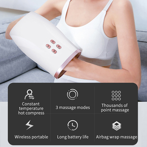 Massaggiatore Elettrico Portatile Shiatsu Senza Fili con Compressione d'Aria, Funzione Riscaldante, Controllo Temporizzato e Massaggio a Impulsi - Product Image 2