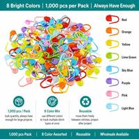 1000 pièces de marqueurs de mailles colorés en plastique à verrouillage, compteur de mailles pour tricot et crochet, anneaux porte-aiguilles, accessoires de couture et de loisirs créatifs
