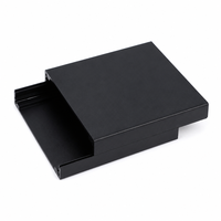 Boîtier de commande en aluminium anodisé noir mat 98*25mm, profil en U avec 2 plaques d'extrémité, 8 vis, IP54 pour module de capteur