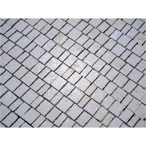 SH STONE <span class=keywords><strong>Mosaico</strong></span> di Lusso in Pietra Calcarea Beige Myra Levigata con Design a Rete per Rivestimenti di Pareti in Hotel, Piscine e Spa - Product Image 1
