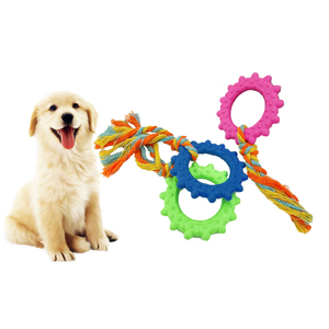 Juguete <span class=keywords><strong>Mordedor</strong></span> para Cachorros al por Mayor, Nudo de Algodón, TPR, Plástico, Palo Masticable para Perros Pequeños, <span class=keywords><strong>Mordedor</strong></span> para Mascotas - Product Image 1