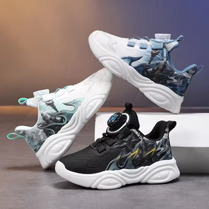 รองเท้าวิ่งเด็กแบบสวมใส่สบายสำหรับกิจกรรมกลางแจ้ง รองเท้าลำลองดีไซน์เนอร์ รองเท้าผ้าใบแฟชั่นสำหรับเด็ก รองเท้าวิ่งเดินสไตล์ลำลอง - Product Image 1