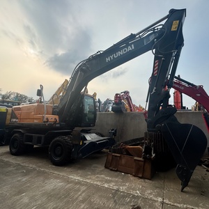 High-quality, Powerful 21-ton Hyundai 210W Used Hydraulic <b>Tire</b> Excavator for Construction Projects - Product Image 1