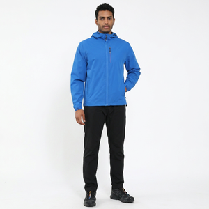 <b>Men's</b> Autumn Hooded Vintage Style Lightweight Canvas Stand Collar Outdoor Sports Windbreaker <b>Jacket</b> with Front Logo OEM Service - Product Image 1