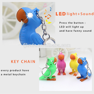 Mini Llavero de Plástico 3D con Forma de Loro, Luz LED y Sonido, Llavero con Linterna y Voz para Regalos - Product Image 6