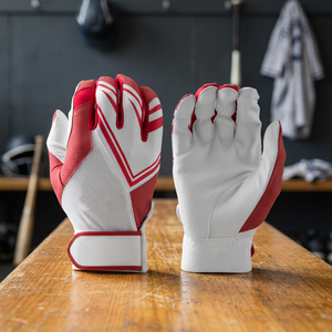 Gants de frappeur de baseball en cuir personnalisés de qualité professionnelle pour lanceur droitier, à doigts entiers, antidérapants, imperméables, unisexes - Product Image 2