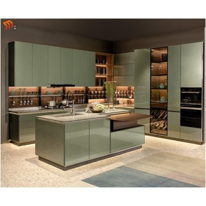 Micro Modern <strong>Kitchen</strong> Cabinet Solutions Wall-Mounted Hanging Units &amp; Free-Standing Pantries for Studios with Faucet Accessory - Product Image 1
