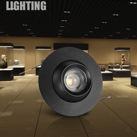 Plafonnier LED COB moderne 3W 5W avec zoom de focalisation, downlight encastré, angle de faisceau 10-50°, CRI 92, corps en aluminium, 220V pour armoire