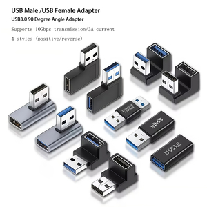 Adaptador USB Macho a Hembra de 10 Gbps USB 3.0, Conector en Ángulo Recto de 90 Grados para Computadora Portátil, Convertidor para PC - Product Image 1