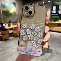 Coque de téléphone portable en TPU imperméable à fleurs, impression personnalisée avec votre propre logo, coque de téléphone souple pour tous les modèles, vente chaude