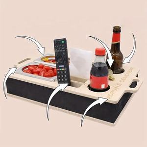 Деревянная деревянная коробка для хранения пива и закусок Ручная стирка для напитков и закусок на диване - Product Image 6