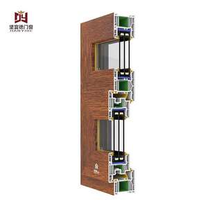 중국 디자인 UPVC 창 이중 유약 스윙 PVC 여닫이 창 빌라 방음 창 - Product Image 2