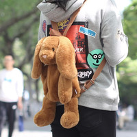Sac à dos en peluche lapin mignon, sac à dos en peluche doux pour enfants