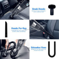 Aspirateur de voiture électrique multifonction 4 en 1, 90W haute puissance, avec gonfleur de pneus et souffleur pour le detailing automobile