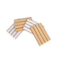 Panneau mural acoustique rainuré en bois moderne et écologique pour stade, bureau, absorption sonore, à joint languette et rainure