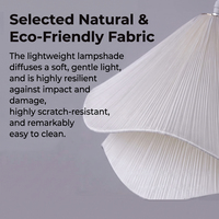 Lampe suspendue moderne en tissu ondulé, forme de fleur, LED E27, 35/40/50/60cm, pour salle à manger, chambre à coucher