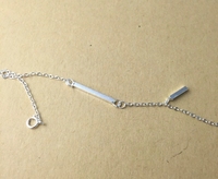 Bracelet à maillons en argent sterling 925 FY-SL146, simple, géométrique, à un caractère, mode coréenne, pour femmes, rhodié, or 18 carats