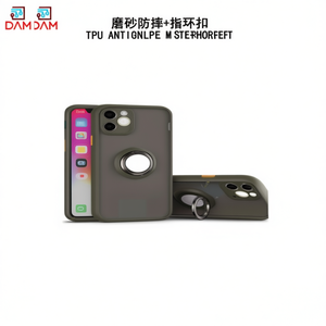 Coque de téléphone DAM TPU mate avec support anneau pour iPhone 13 Mini, antichoc - Product Image 2