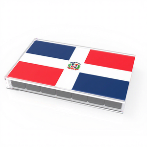 Boîte de rangement coulissante en acrylique pour dominos, boîte à dominos transparente anti-poussière, boîte de rangement et de présentation pour dominos de jeu de société occidental - Product Image 5