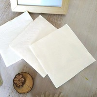 Serviettes en papier carrées jetables Yanfeng personnalisées imprimées, 2 plis, colorées, en pâte vierge douce, sacs en papier blanc uni pour la cuisine
