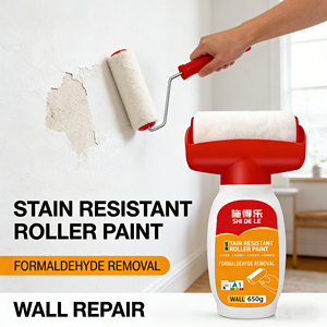 Bunkerway Acrylic Interior Wall Repair <b>Coating</b> Liquid <b>Paint</b> with Titanium Dioxide for Home Use Brush & Roller Application - Product Image 1