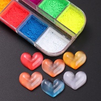 Vente flash Pigment pour nail art Effet dégradé Paillettes colorées Fluorescentes Néon Aurora Poudre Décoration pour nail art