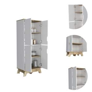 Armoire murale de cuisine DB Yuma 150 avec deux armoires fermées et deux étagères ouvertes - Product Image 4