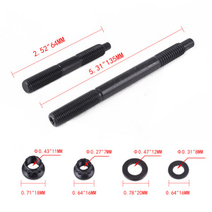 Kit de goujons de culasse CRAS TP M12x1.5 noir pour Chevrolet 04-18, réparation et remplacement du moteur - Product Image 2