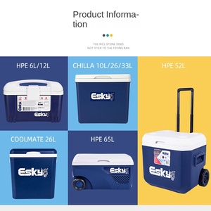 صندوق تبريد محمول معزول من ESKY للتخييم والنزهات الخارجية، سعة 6-65 لتر، معزول بالبولي يوريثين، لتوصيل الطعام والمأكولات البحرية، قابل للتركيب في السيارة - Product Image 2