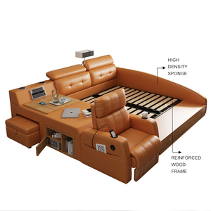 Cama Doble Ajustable en Altura, Tamaño <span class=keywords><strong>Queen</strong></span>, Muebles de Dormitorio Ergonómicos y Confortables con Control Remoto, Gran Oferta - Product Image 1