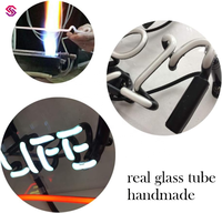 Luz de señal de neón para coche antiguo personalizable, tubo de vidrio Original para decoración de pared de garaje, uso de empresa de Taxi ACryl DC Power