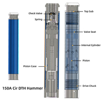 Marteaux DTH basse pression D Miningwell CIR150 de haute qualité et durables, marteaux DTH LP pour le dynamitage