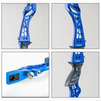 UNISON 23 pouces Compétition Takedown Recurve Bow Riser Gauche/Droite ILF Aluminium CNC 6061-T6 Poignée avec Poignée en Plastique