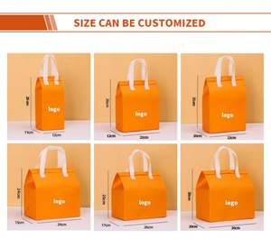 ถุงบรรจุภัณฑ์อาหารแบบฉนวนกันความร้อนหรูหราเป็นมิตรกับสิ่งแวดล้อม ราคาโรงงาน พร้อมลายตัวอักษร ทำจากผ้าไม่ถักทอ สำหรับทำถุงแบบใช้ซ้ำได้ - Product Image 4