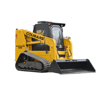 Mini-chargeuse sur chenilles Cougars Cg102 avec moteur Yanmar, système entièrement hydraulique pour la construction et l'agriculture