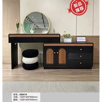 Table de maquillage multifonctionnelle de haute qualité avec armoire de rangement, bureau de toilette brillant, coiffeuse