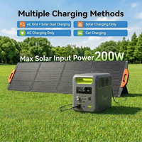 FOSSiBOT Centrale Électrique Portable 1200 W 1024 Wh LiFePO4 Générateur Solaire UPS 2400 W en crête Alimentation de Secours d'Urgence Domestique