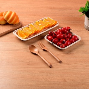 Bandejas Desechables Biodegradables de Pulpa de Papel, Rectangulares, con Patrón Sólido, para Catering, Almacenamiento de Frutas, Verduras y Carne - Product Image 3
